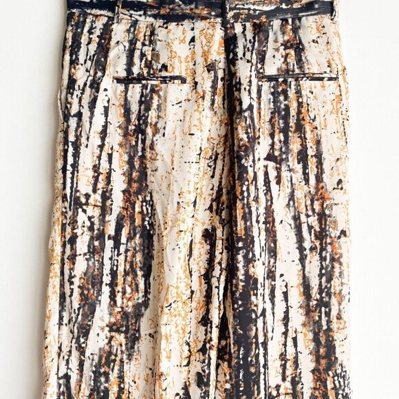 NWT Zara Wide Leg Abstract Print Trausers M - Picture 9 of 9